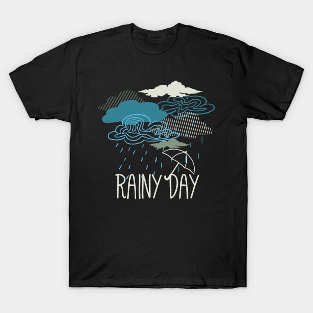 Dark Rainy Day T-Shirt by FlinArt